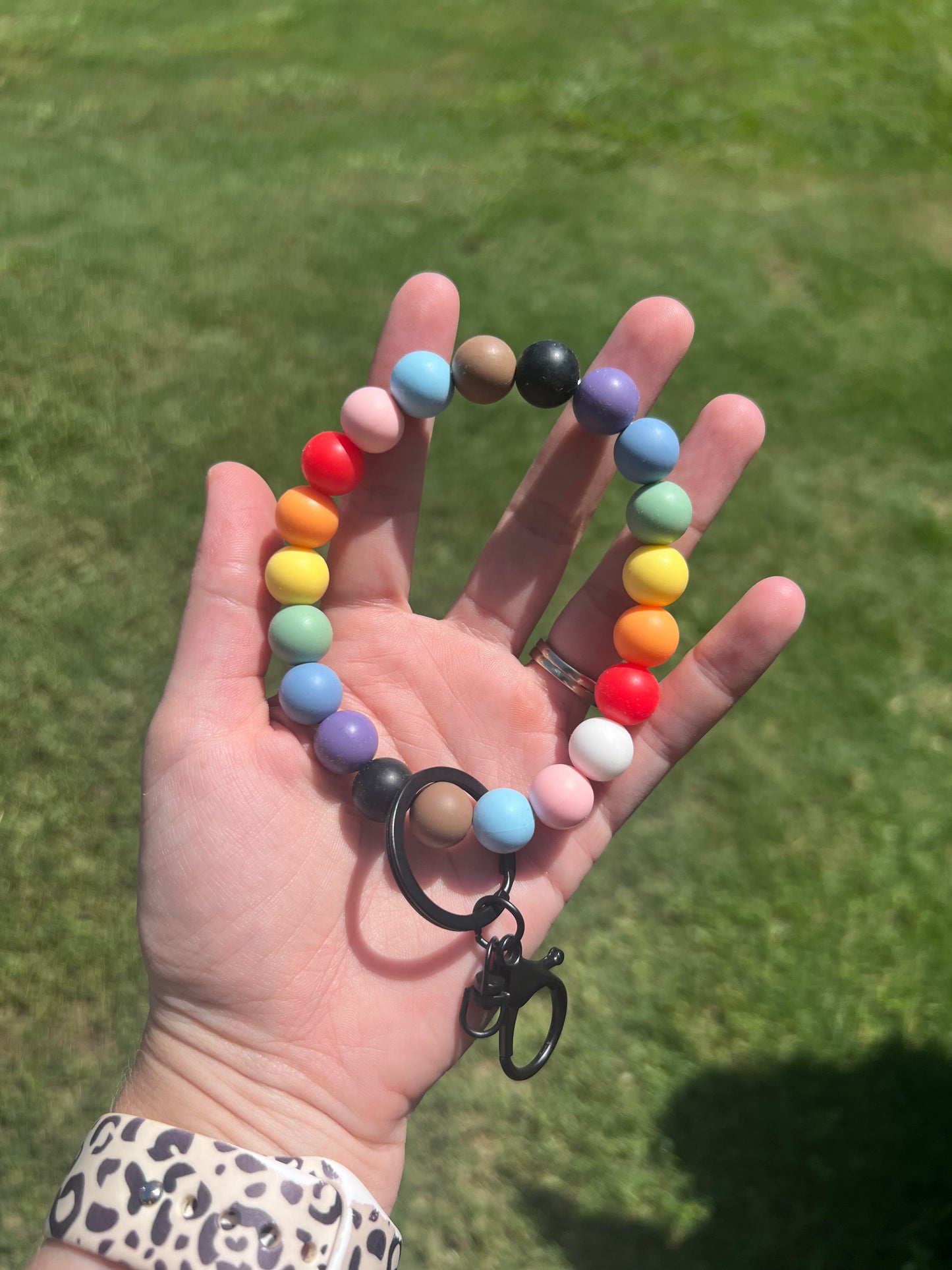Colorful with Black Keychain