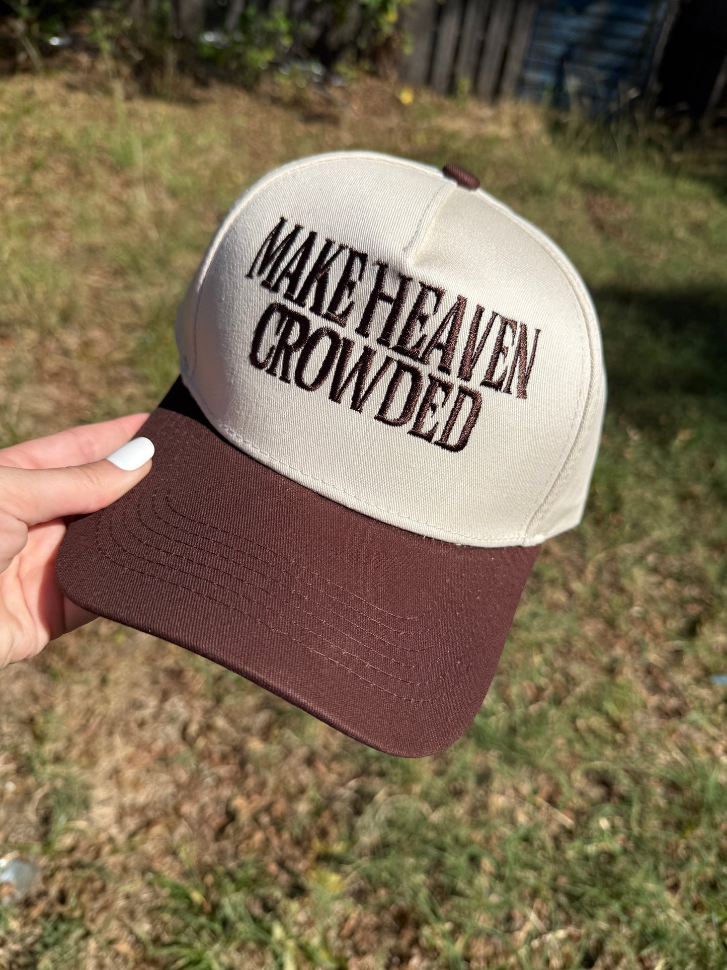 Make Heaven Crowded Embroidered Hat