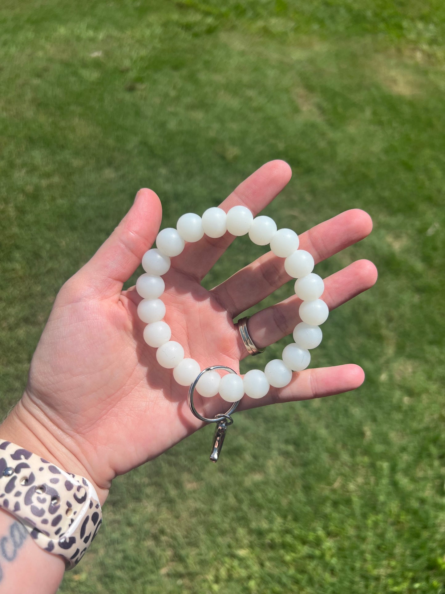 White Keychain