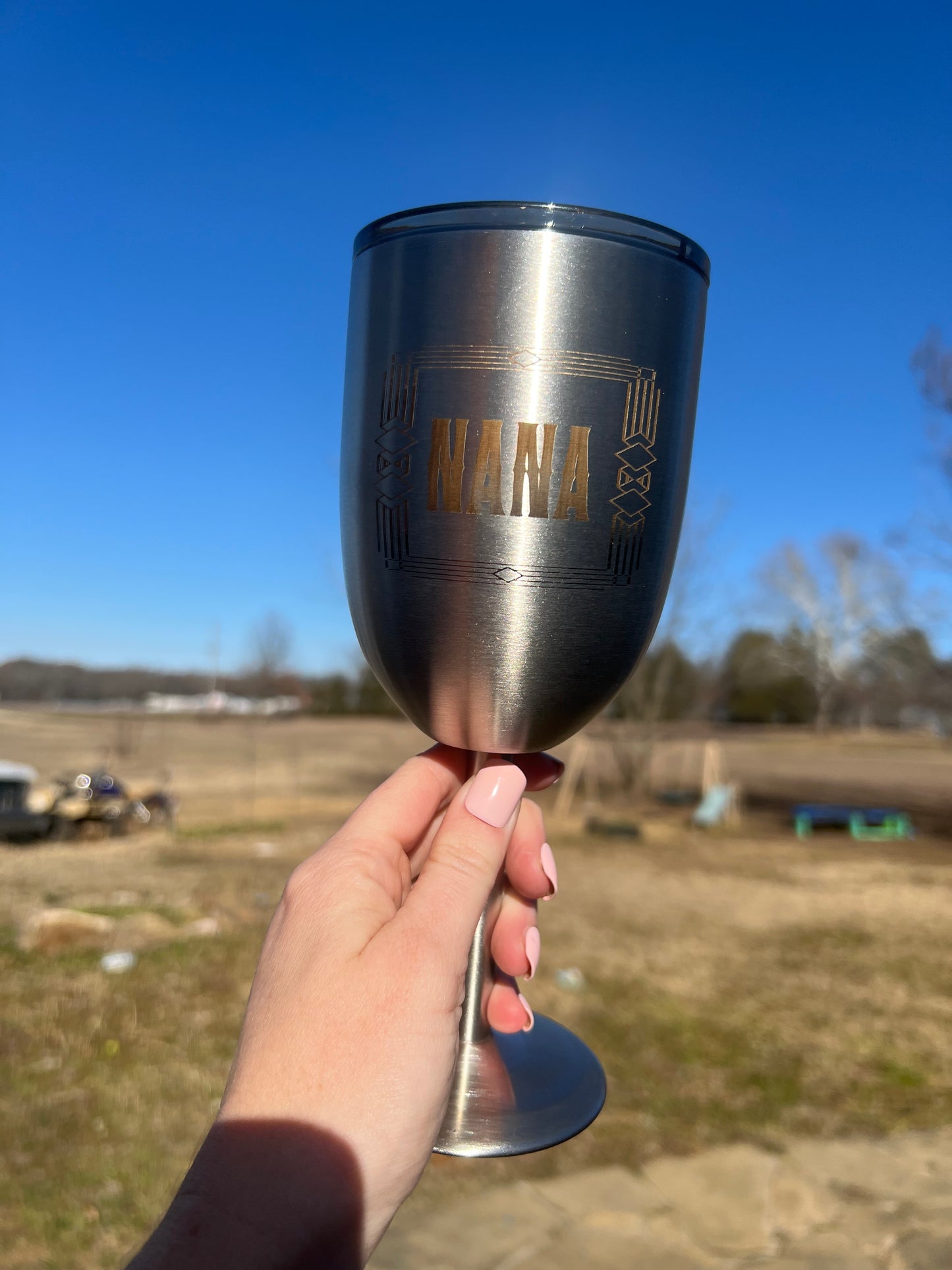 Nana Laser Etched Wine Glass