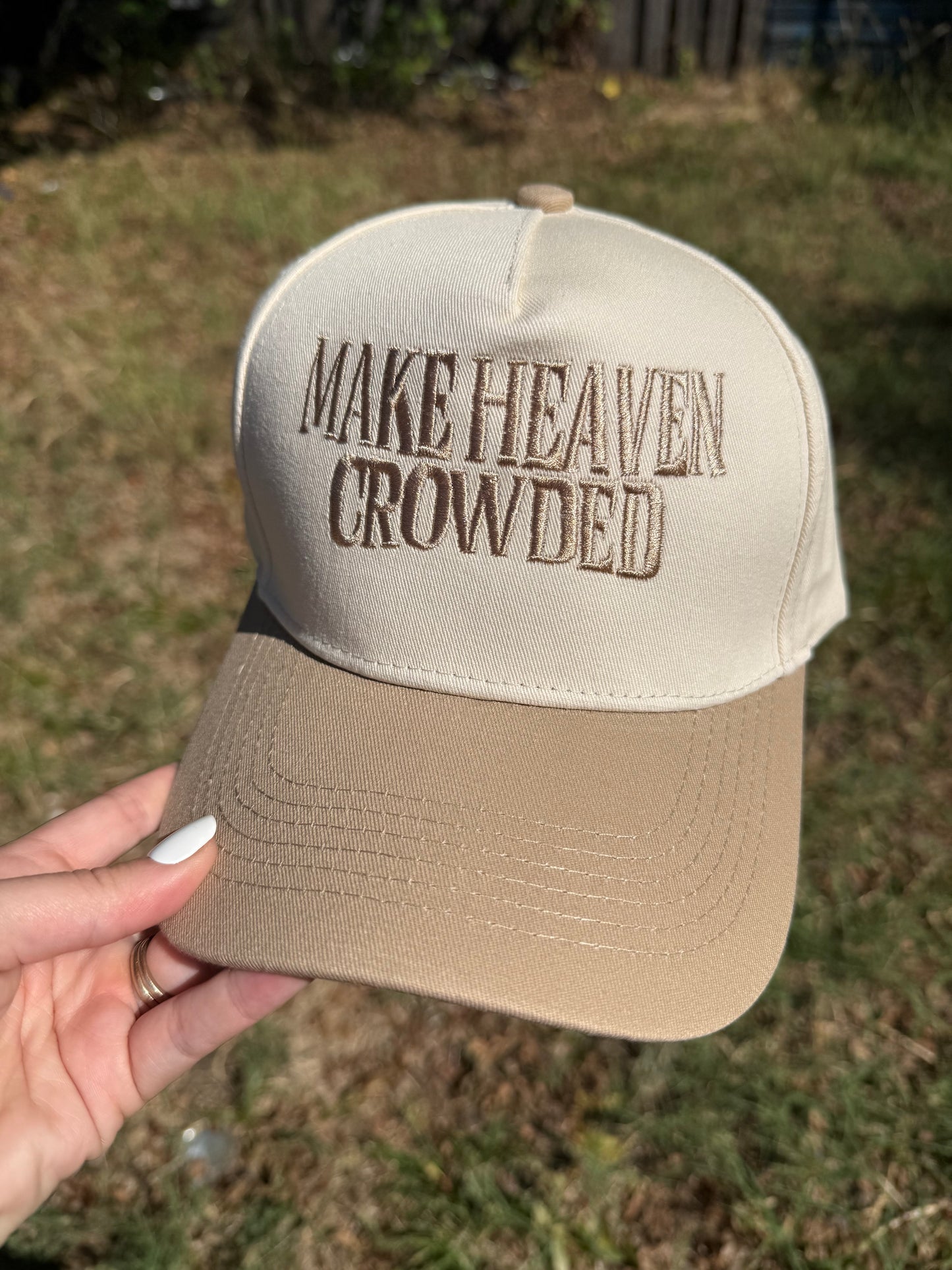 Make Heaven Crowded Embroidered Hat