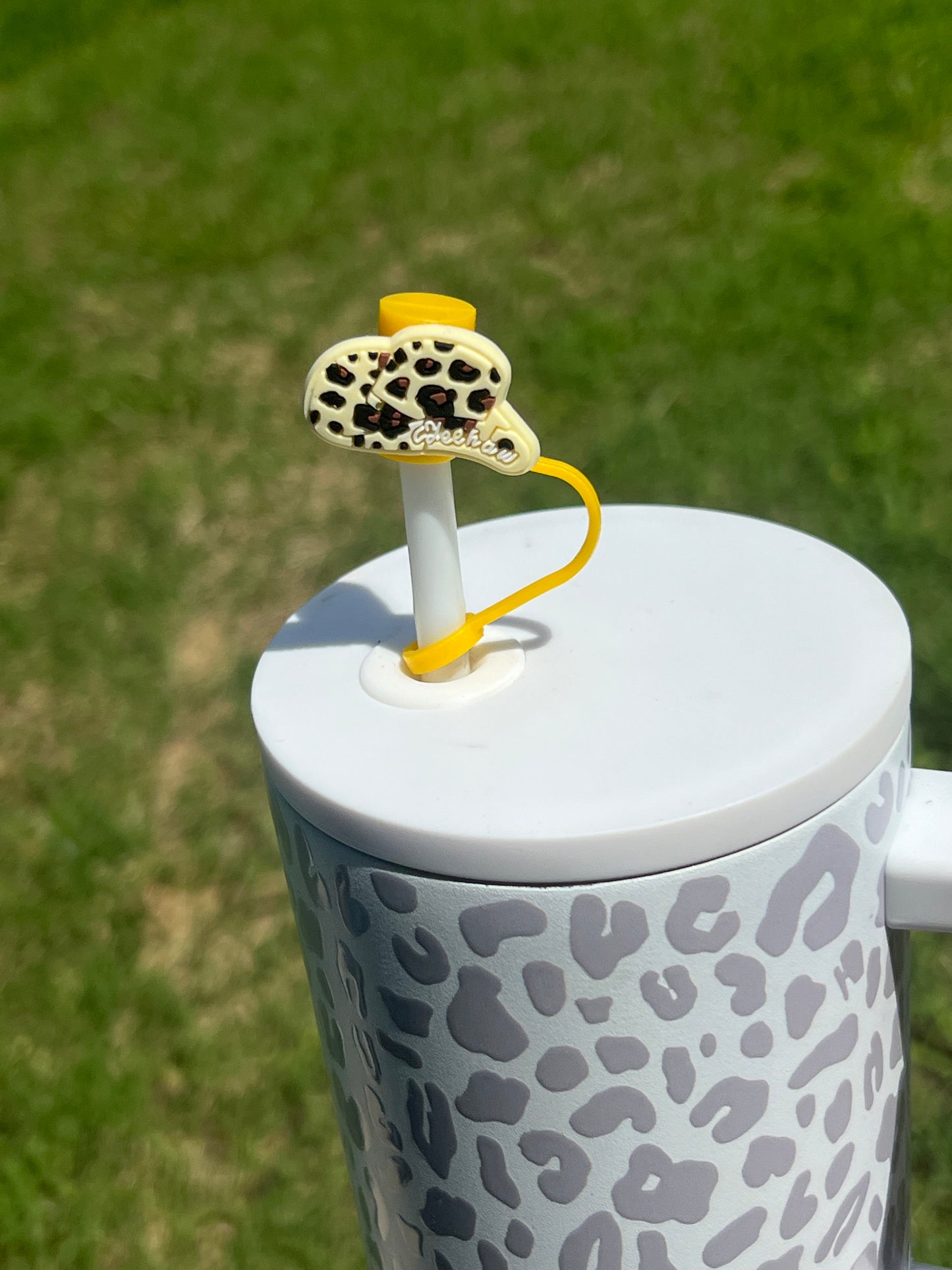 Straw Topper - Leopard Cowboy Hat (Yeehaw)