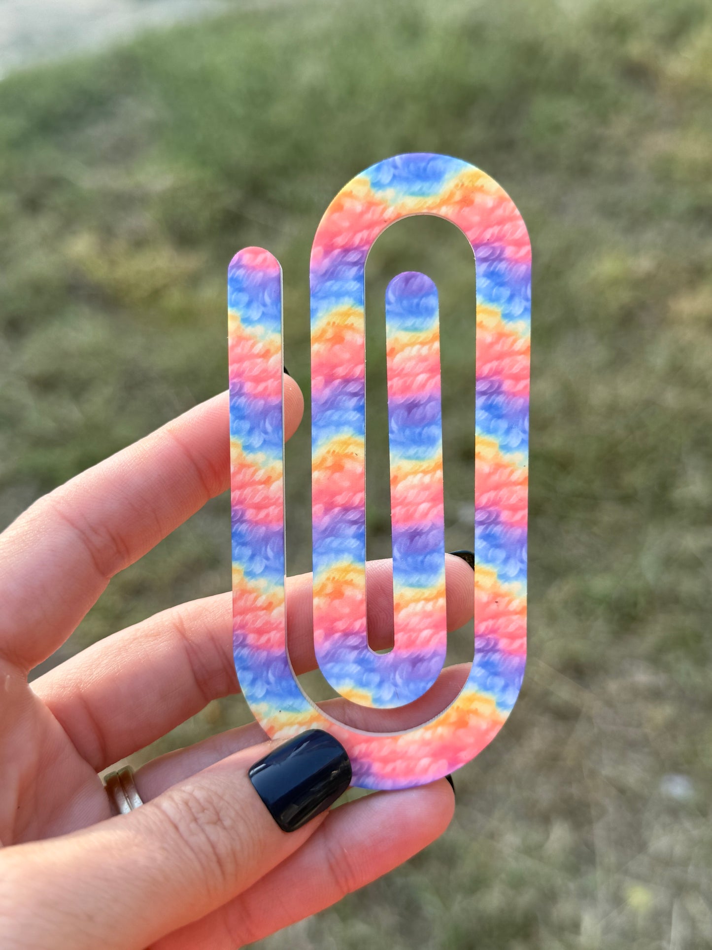 Oversized Paperclip - Rainbow