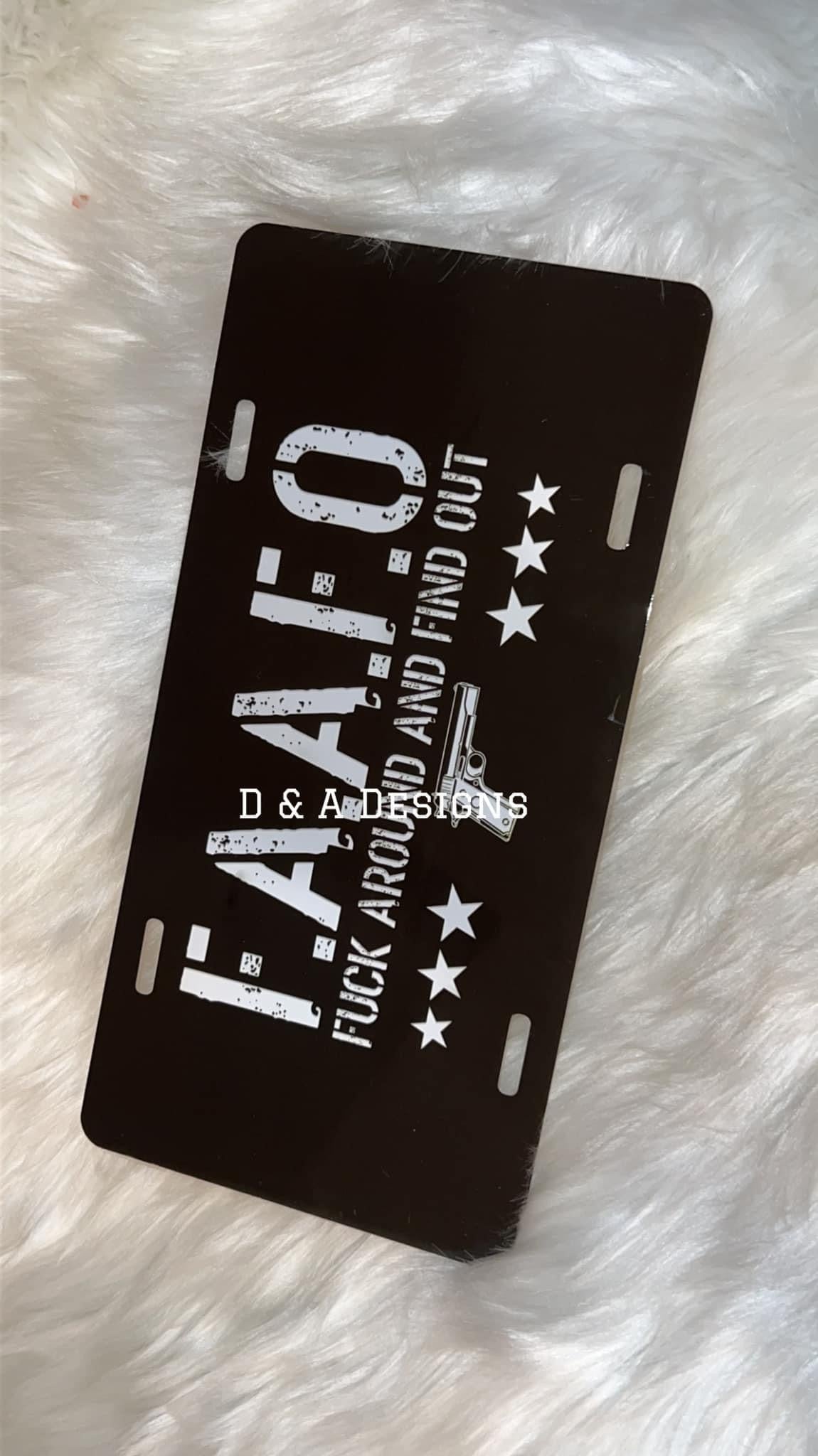 F.A.A.F.O. License Plate