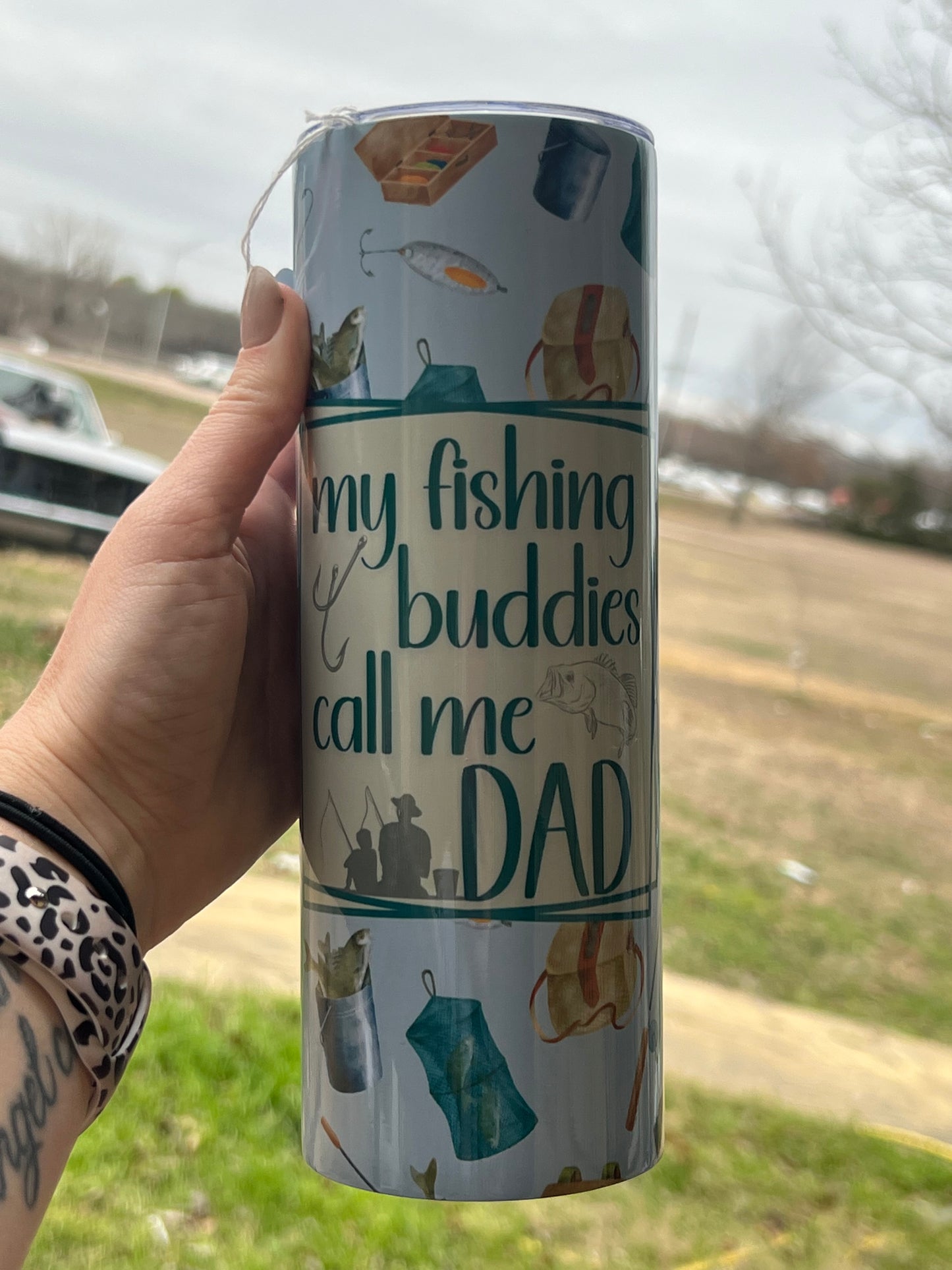 Fishing Buddies Call Me Dad 20oz Tumbler