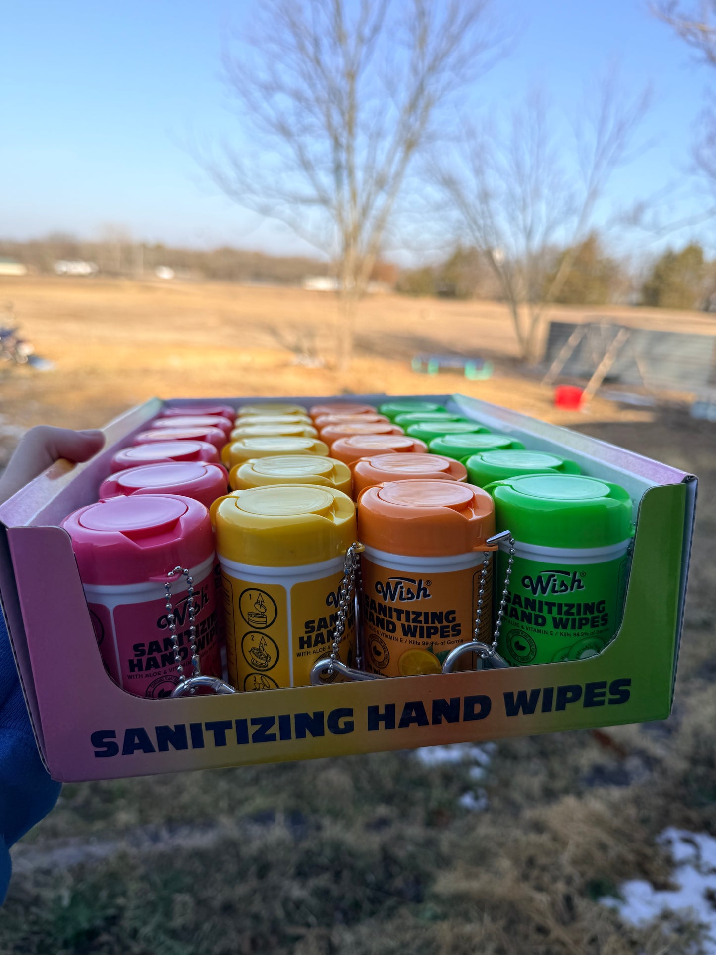 Sanitizing Hand Wipes Keychains