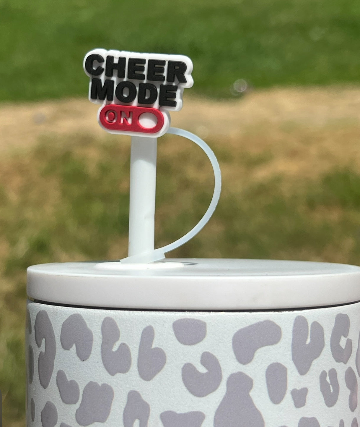 Straw Topper - Cheer Mode (maroon)