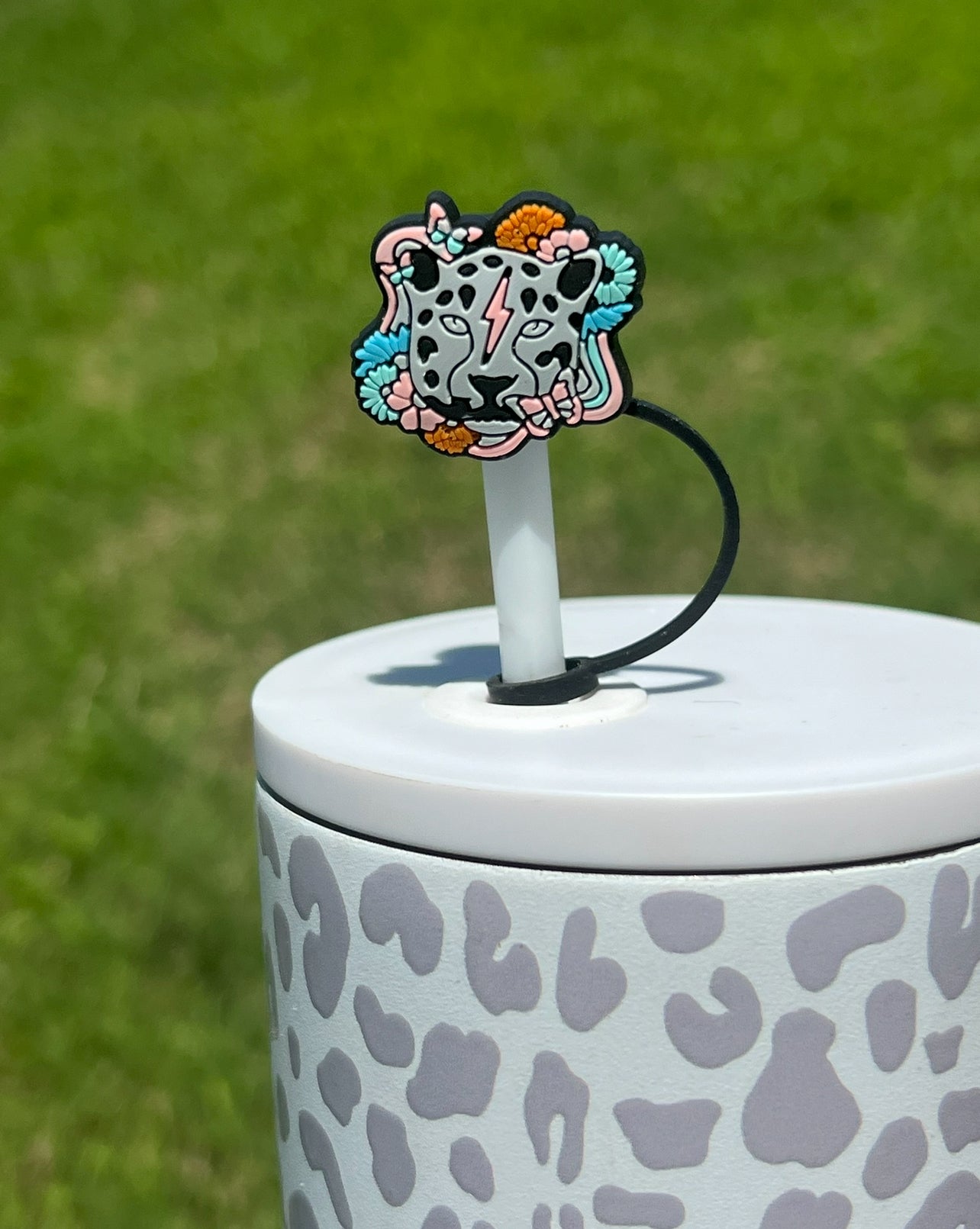 Straw Topper - Tiger Floral