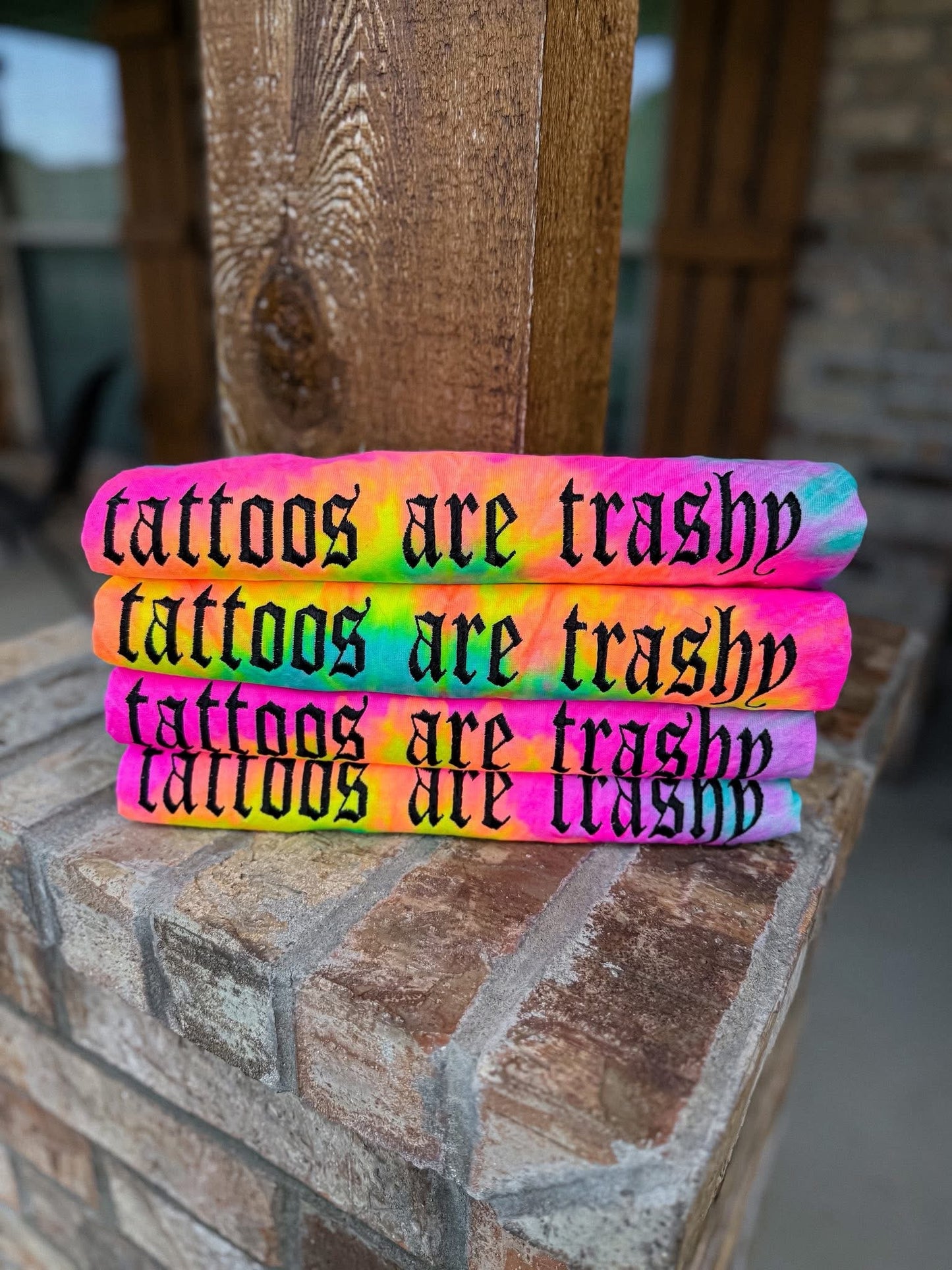 Tattoos are Trashy Embroidered Tee