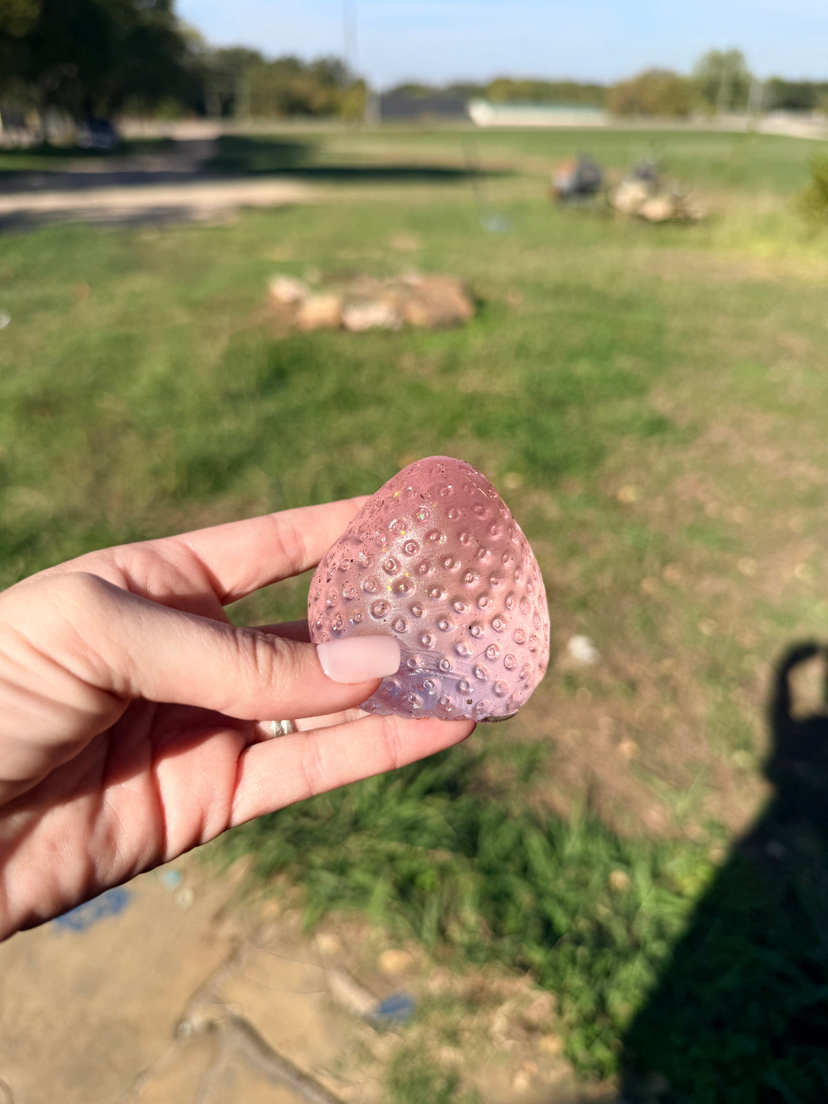Clear/Pink Strawberry Squishy