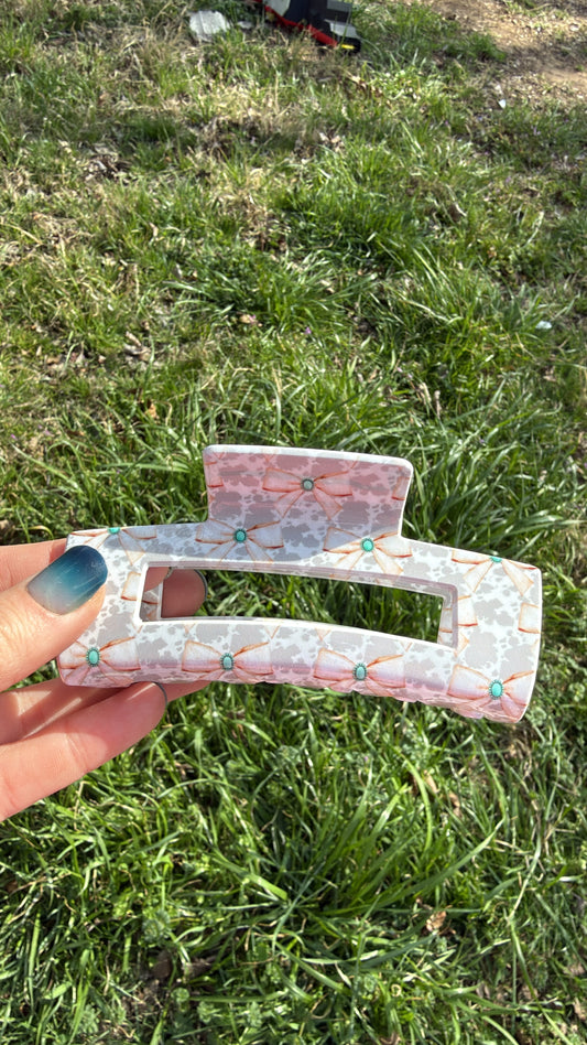 Camo and Bows Decorative Claw Clips