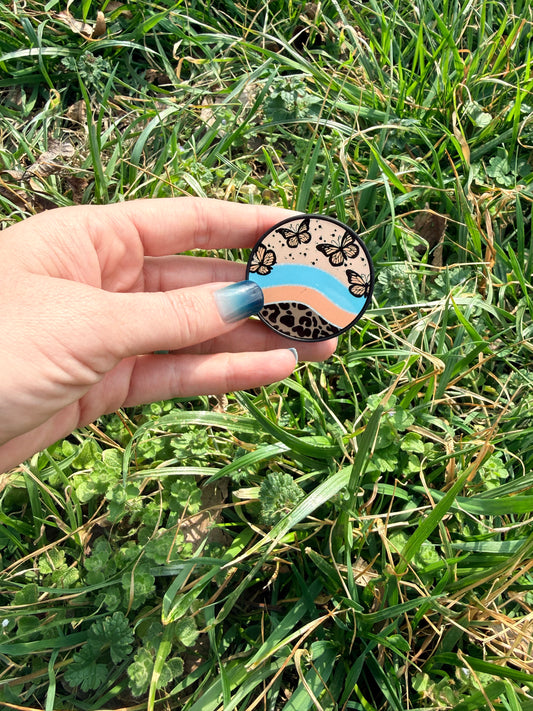 Phone Grip - Leopard, Waves, and Butterflies