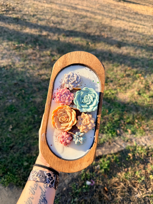 Decorated Dough Bowl Candles