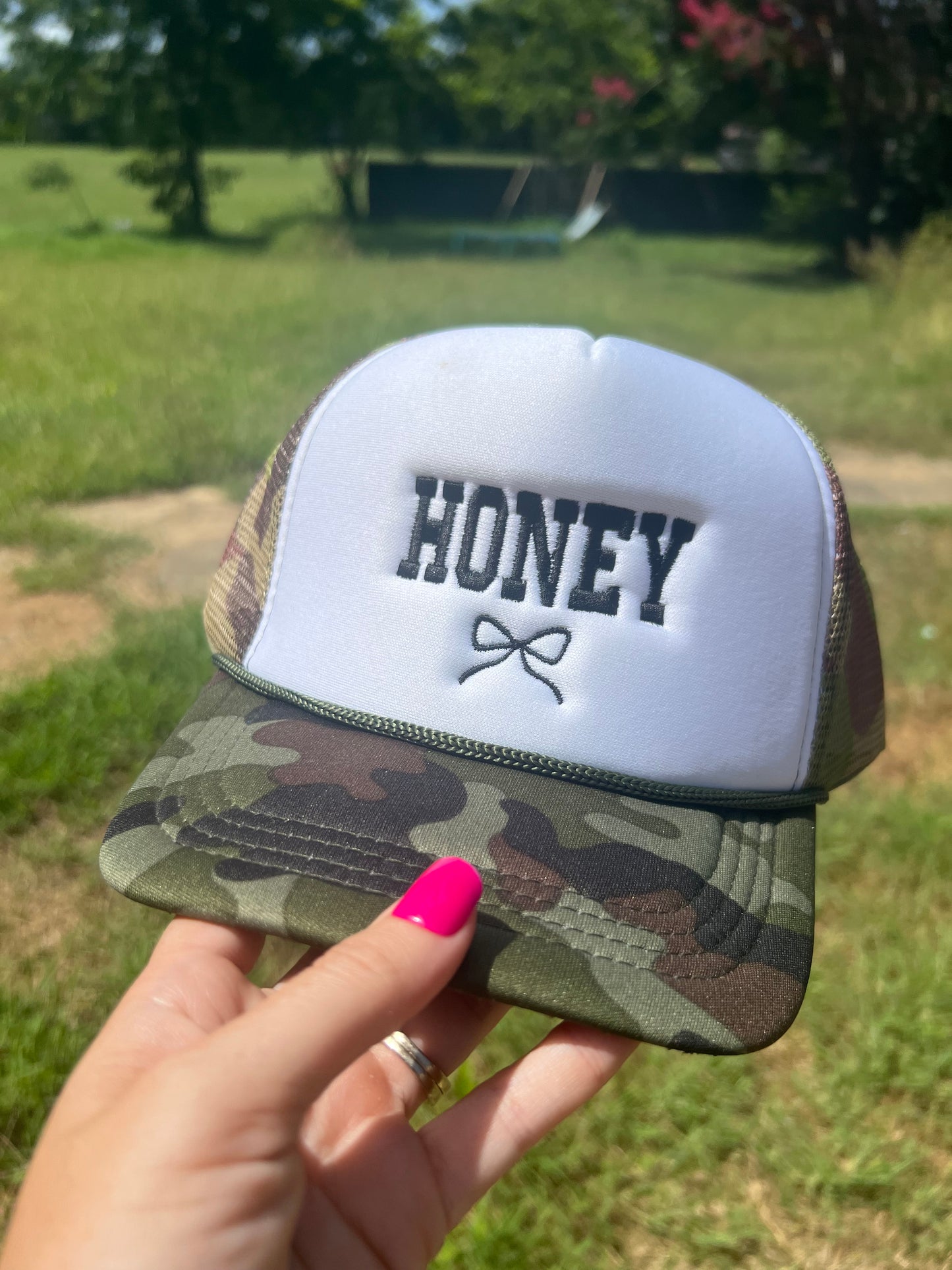 Honey Embroidered Hat