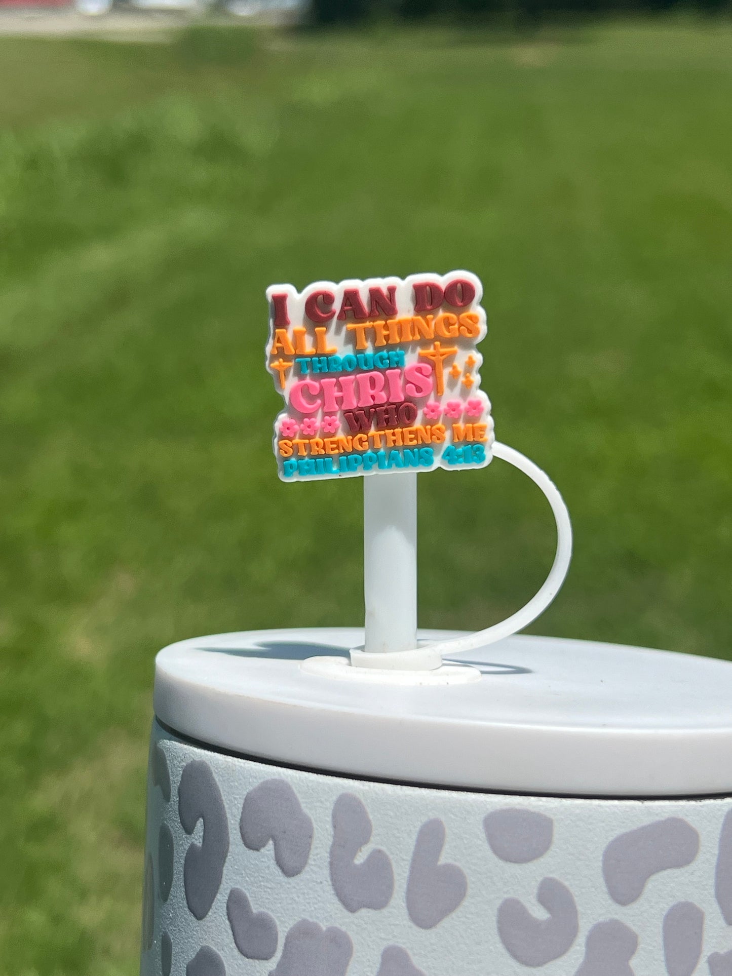 Straw Topper - I Can Do All Things Through Christ