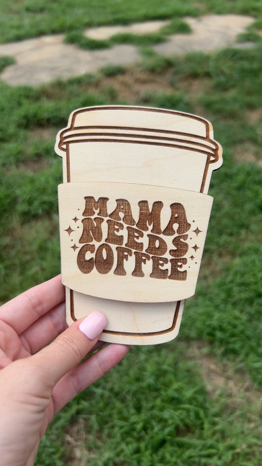 Mama Needs Coffee Gift Card Holder