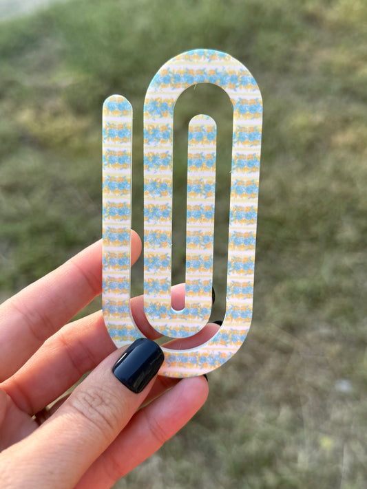 Oversized Paperclip - Floral