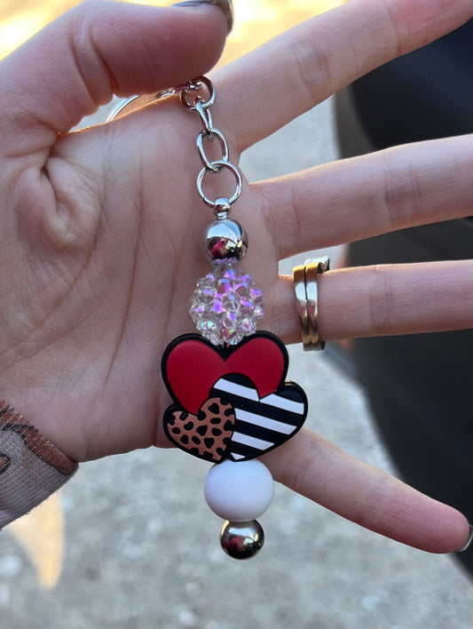 Beaded Keychains - Hearts