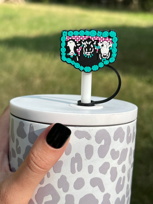 Straw Topper - Country Cow