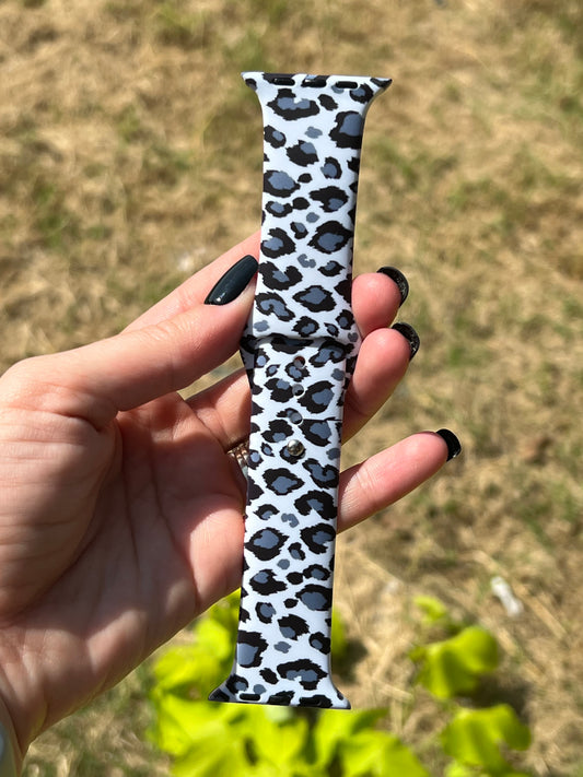 Grey with Leopard Print Watchbands