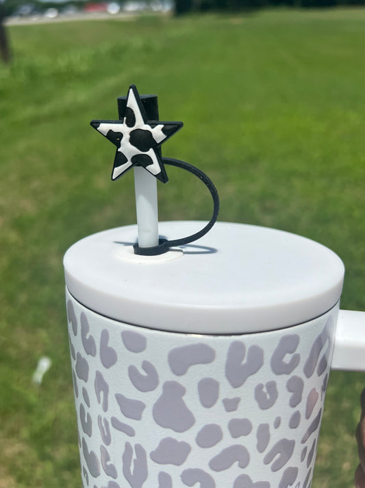 Straw Topper - Cow Star