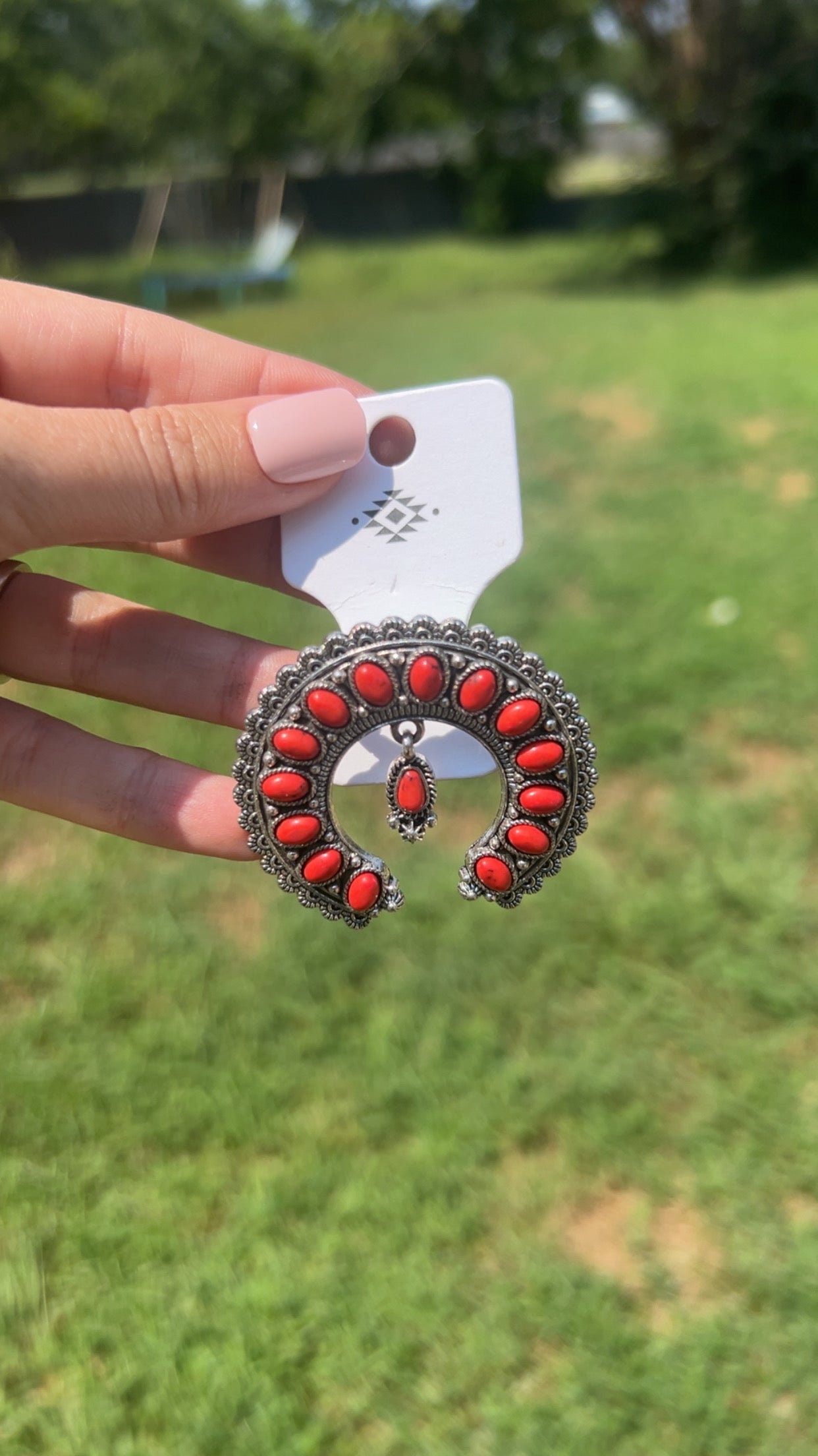 Red Stone Squash Ring