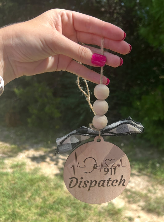 911 Dispatch Car Charm