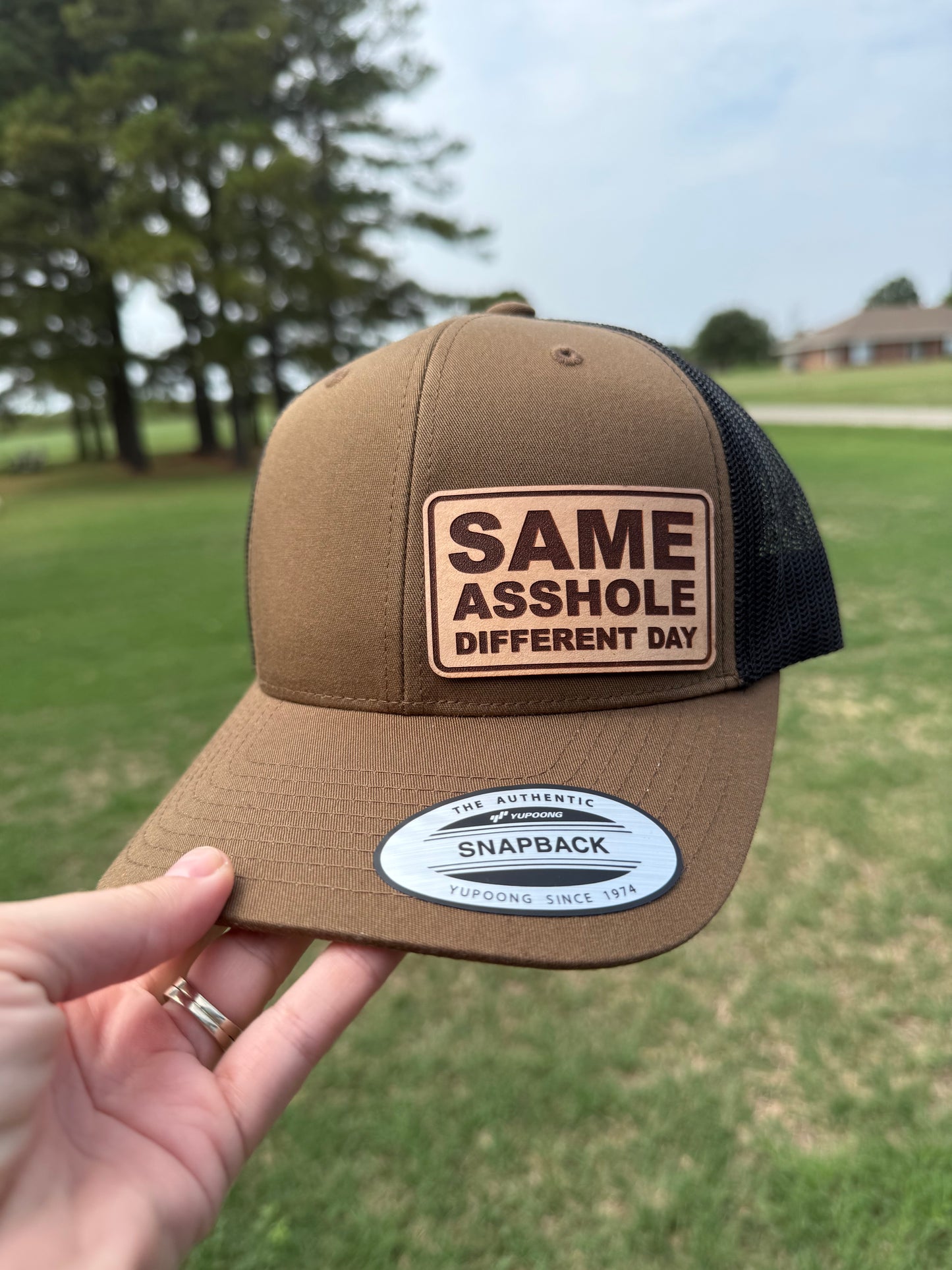 Same Asshole Different Day Hat - brown