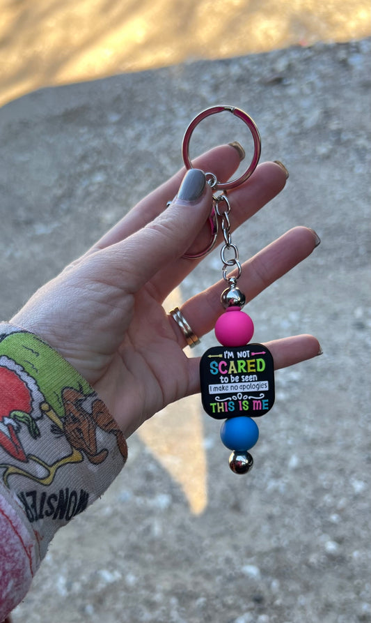 Beaded Keychain - I’m Scared