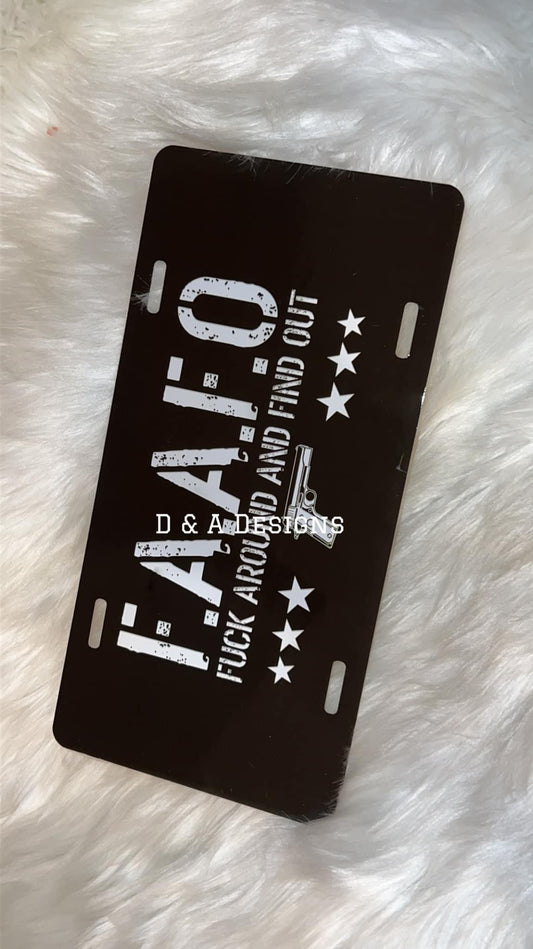 F.A.A.F.O. License Plate