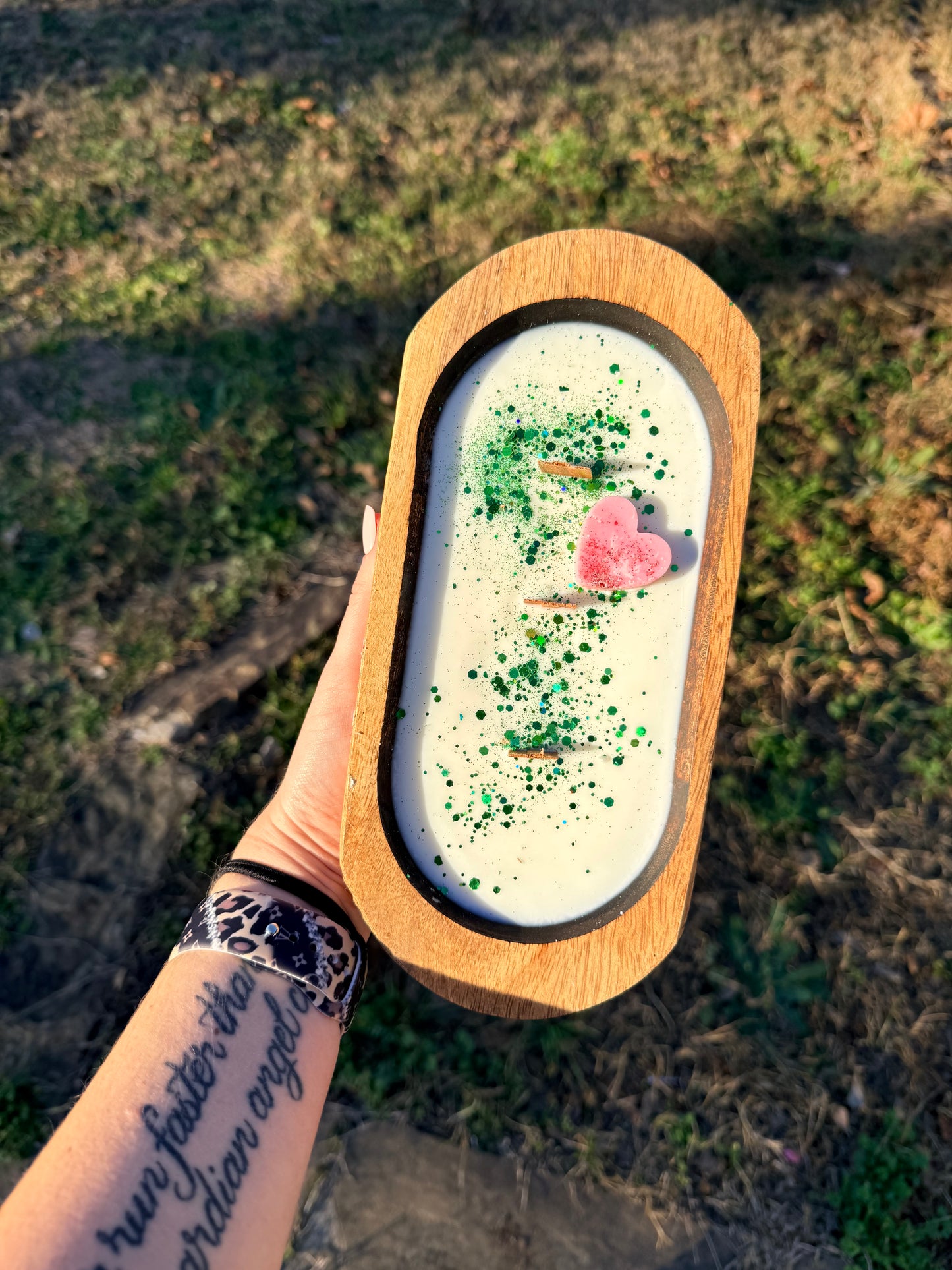 Decorated Dough Bowl Candles