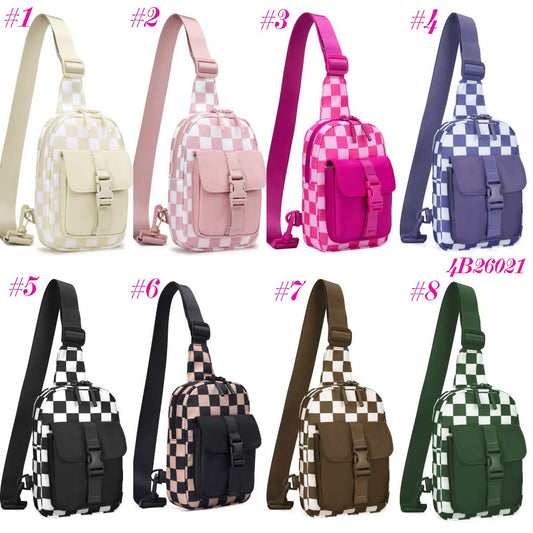 Checkered Sling Bags • read description •