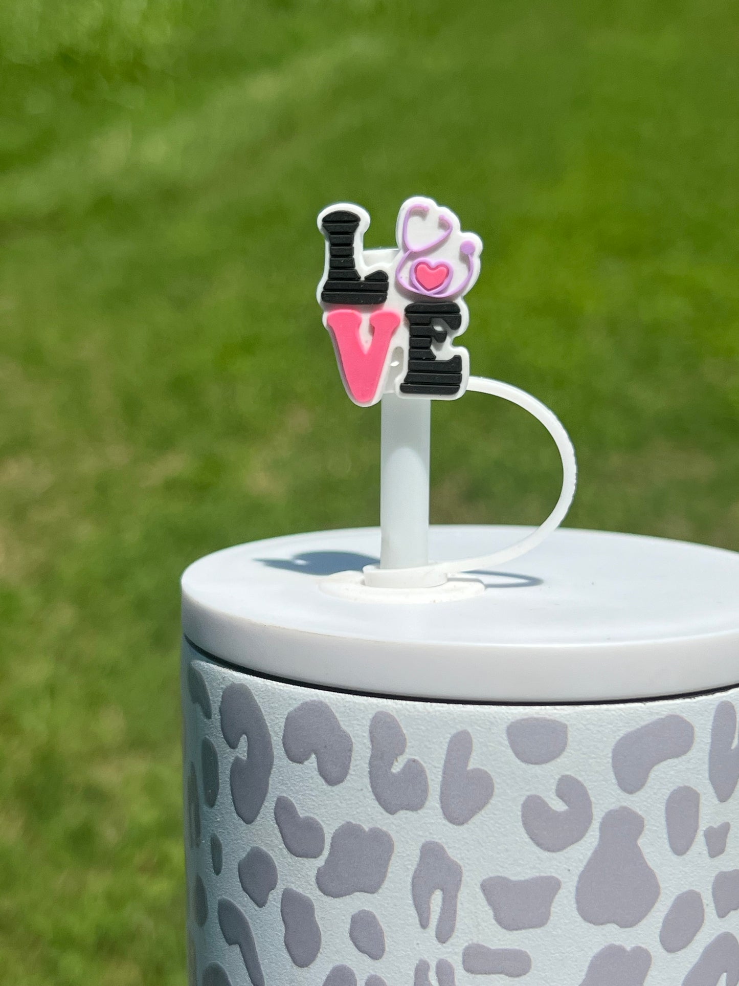 Straw Topper - Love Stethoscope