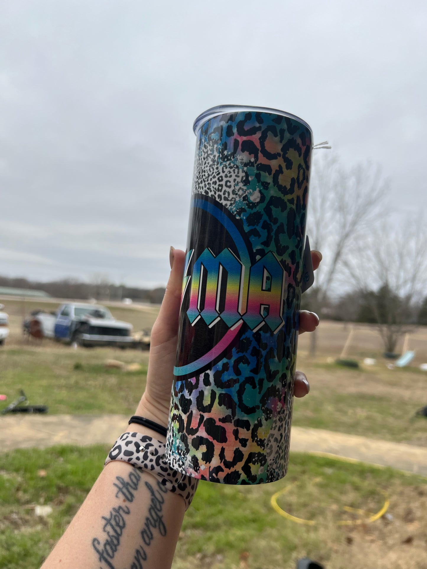 Mama Colorful Leopard 20oz Tumbler