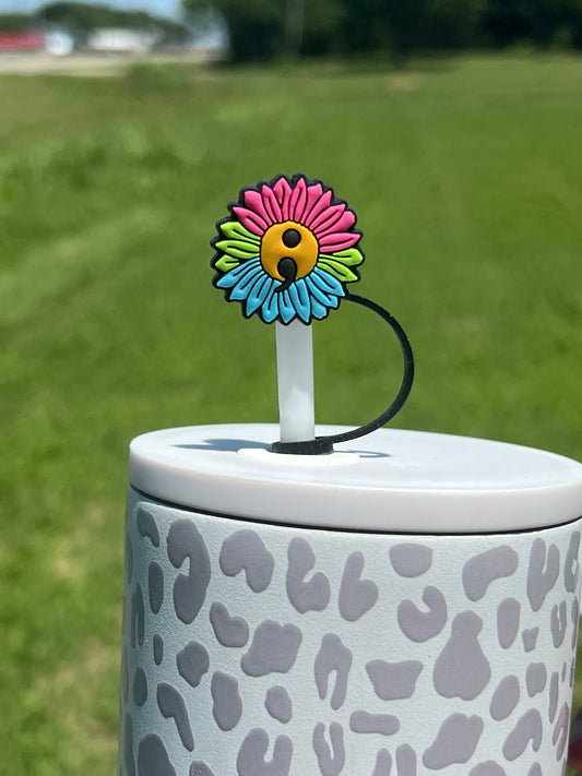 Straw Topper - ; Rainbow