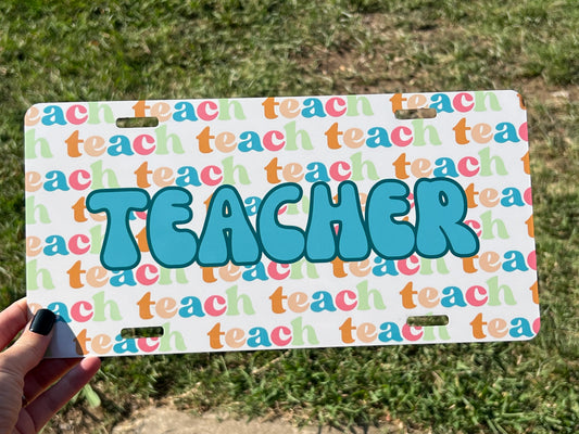 Teacher License Plate