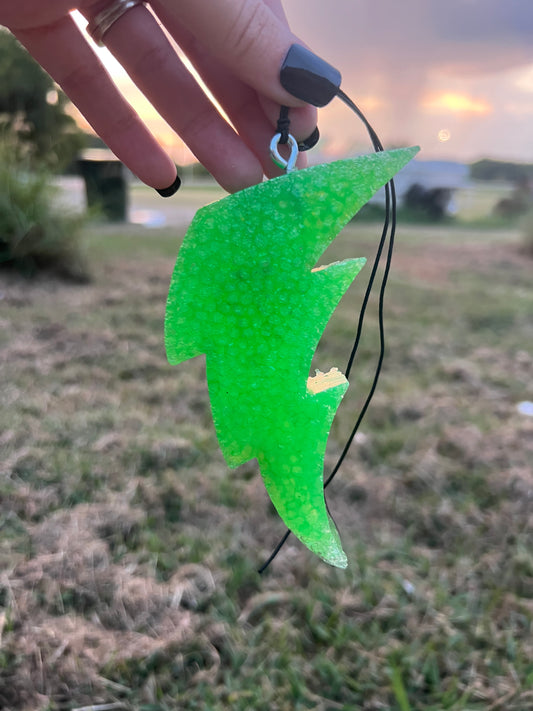 Green Lightening Bolt Freshie