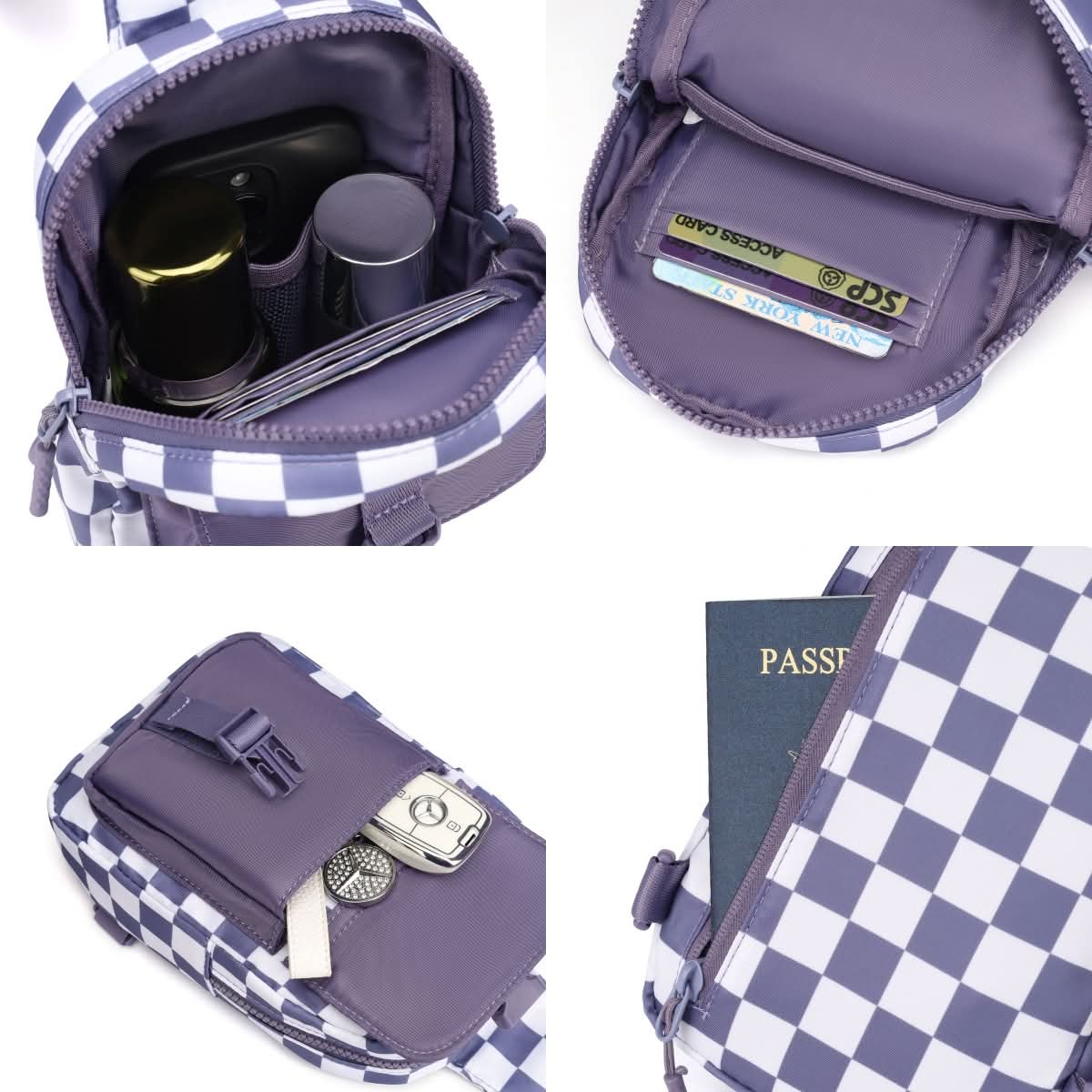 Checkered Sling Bags • read description •