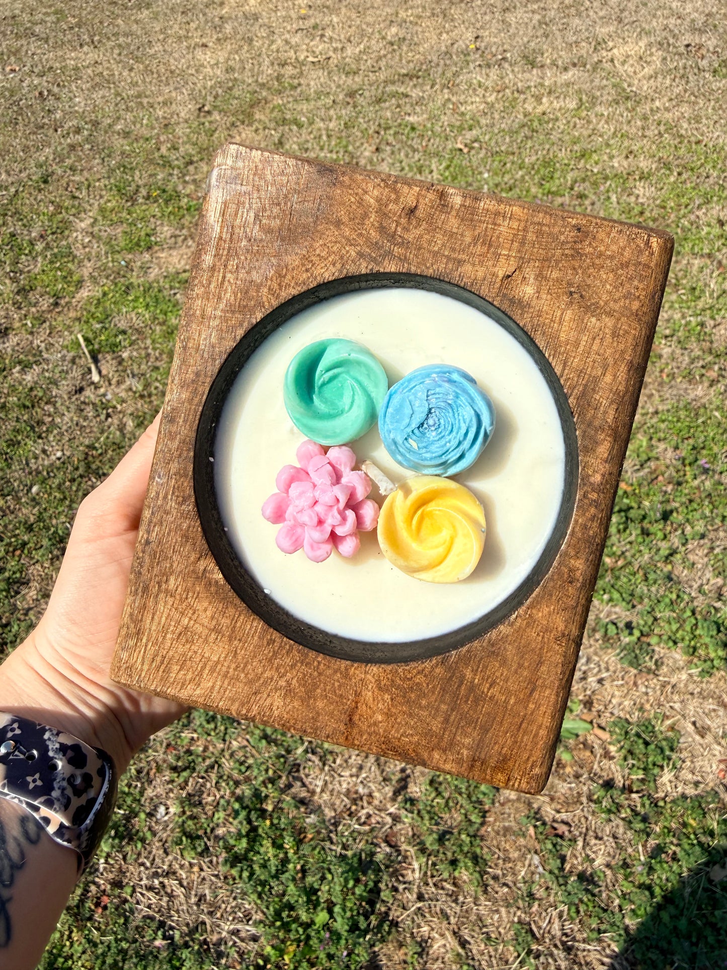 Dough Bowl Floral Candle - Dreamer Volcano