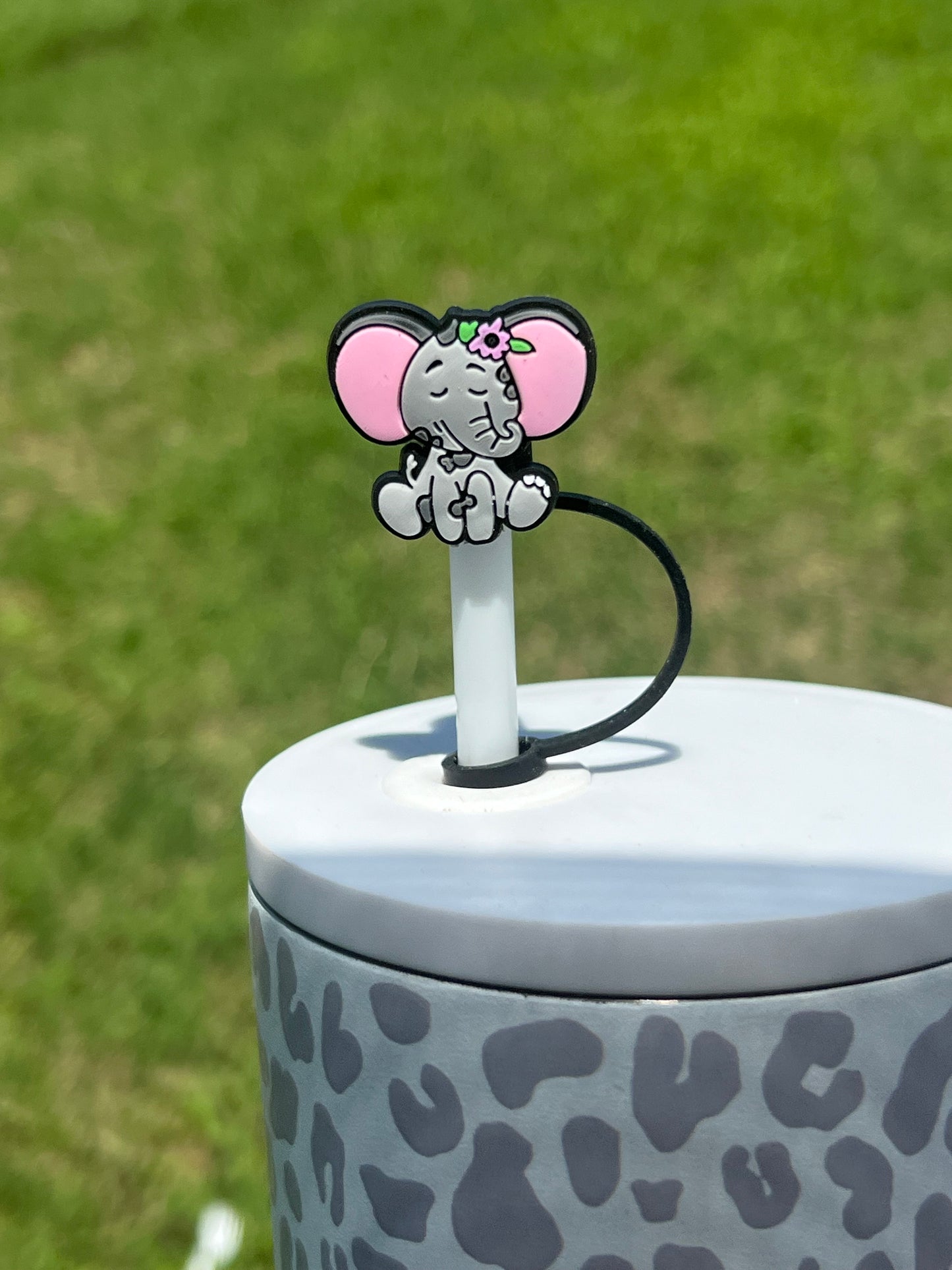 Straw Topper - Elephant