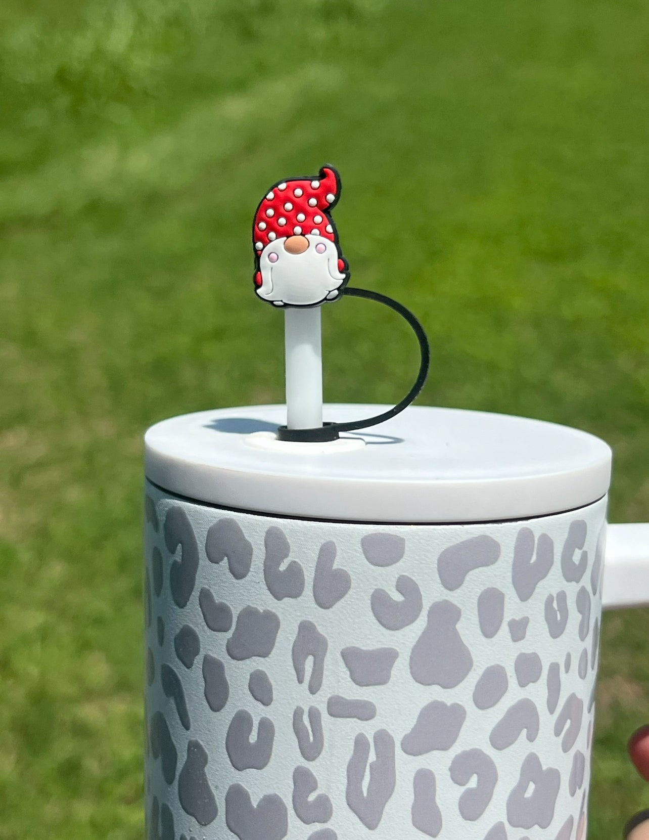 Straw Topper - Polka Dot Gnome