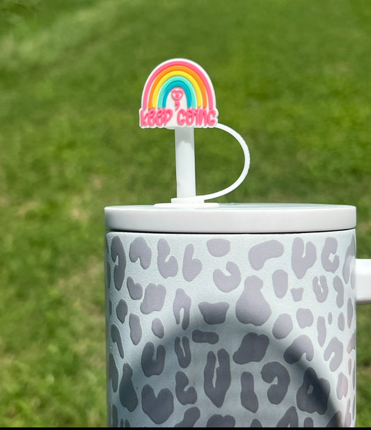 Straw Topper - Keep Going Rainbow