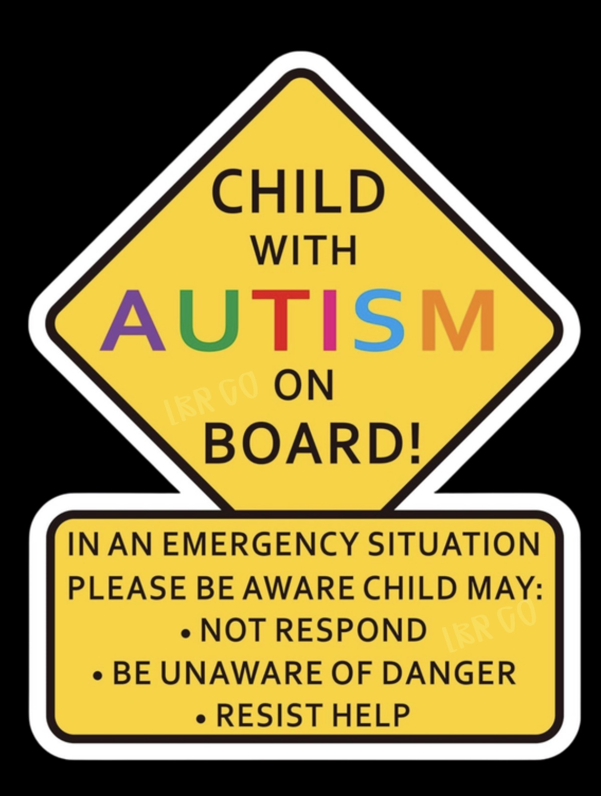 Child with Autism Decal in UVDTF