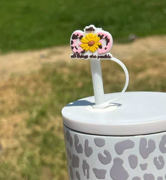 Straw Topper - with God all things are possible