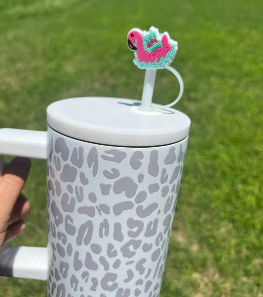 Straw Topper - Floatin’ Flamingo