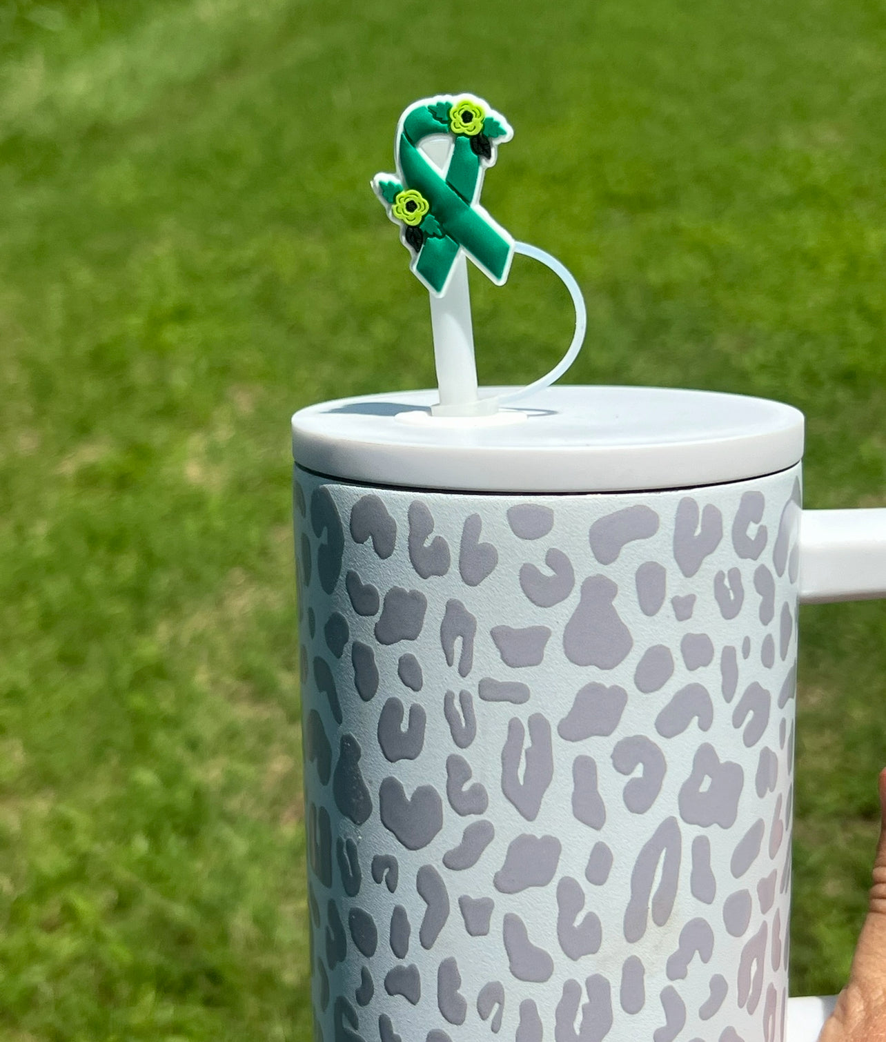 Straw Topper - Green Ribbon
