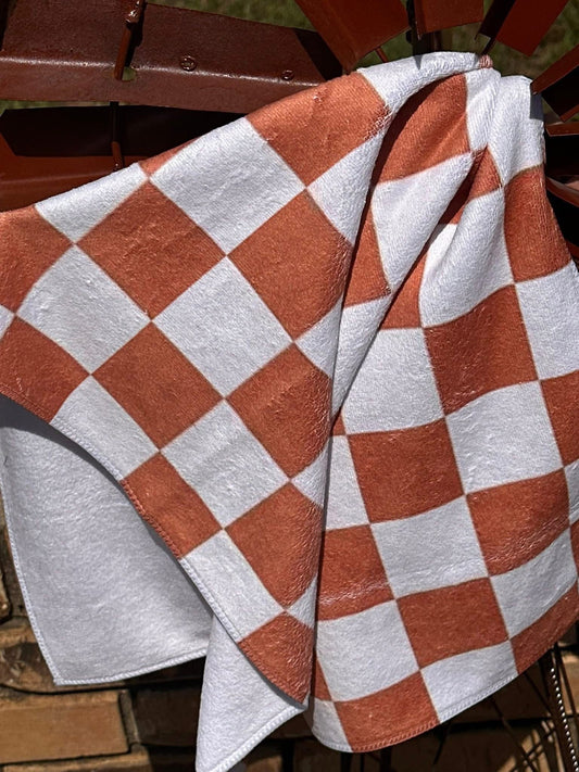 Dish Towel - Brown Checkered