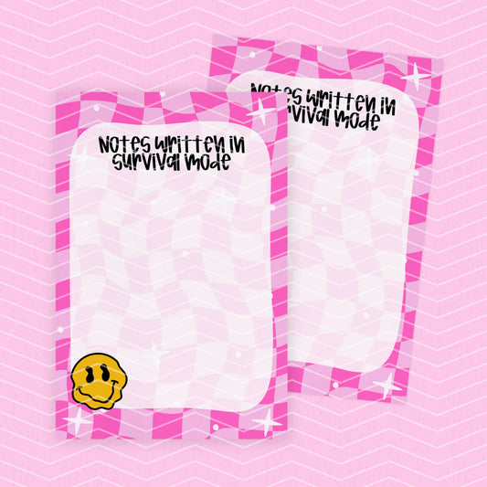 Notes Written in Survival Mode Notepads