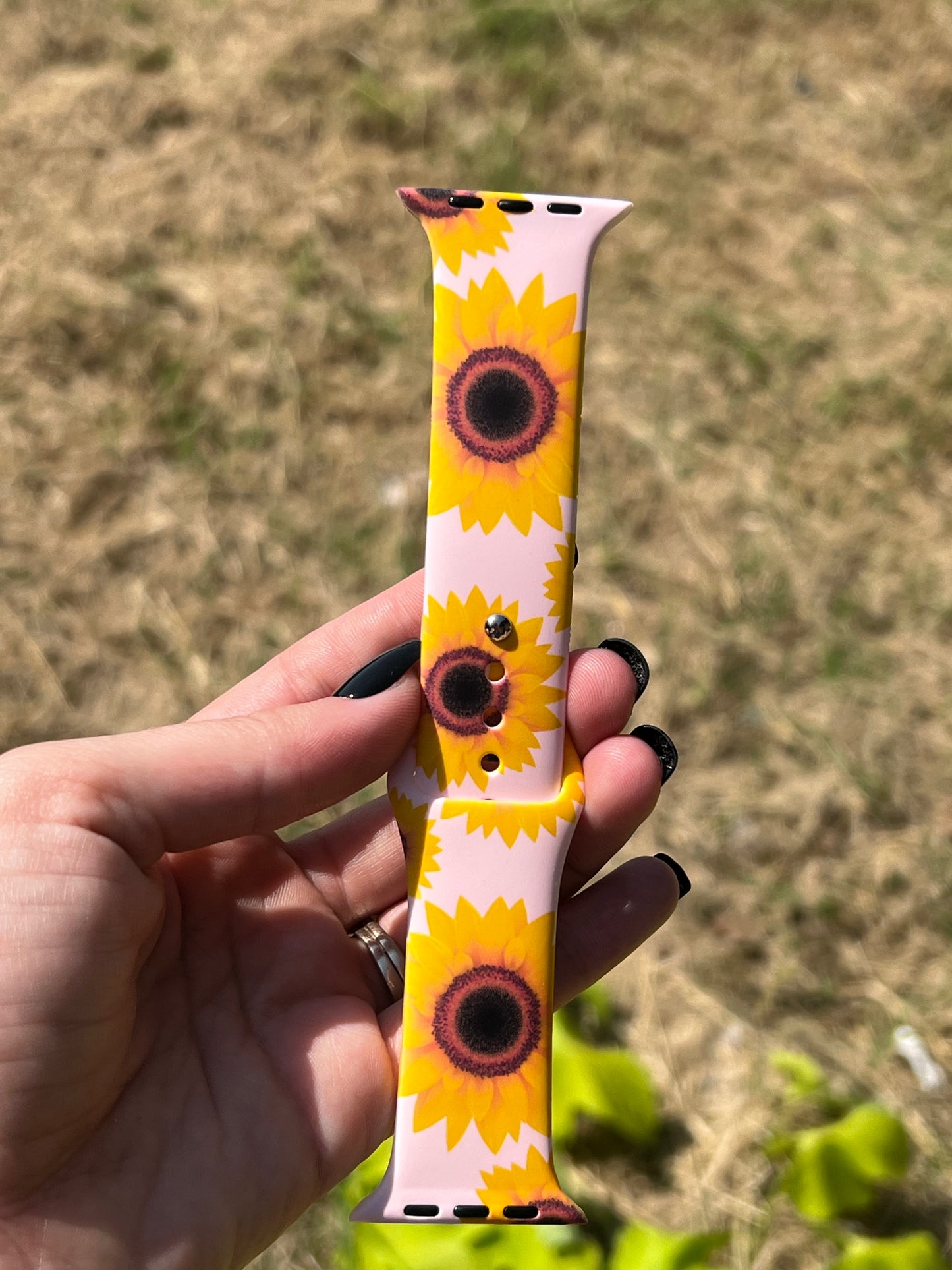 Light Pink with Sunflowers Watchbands
