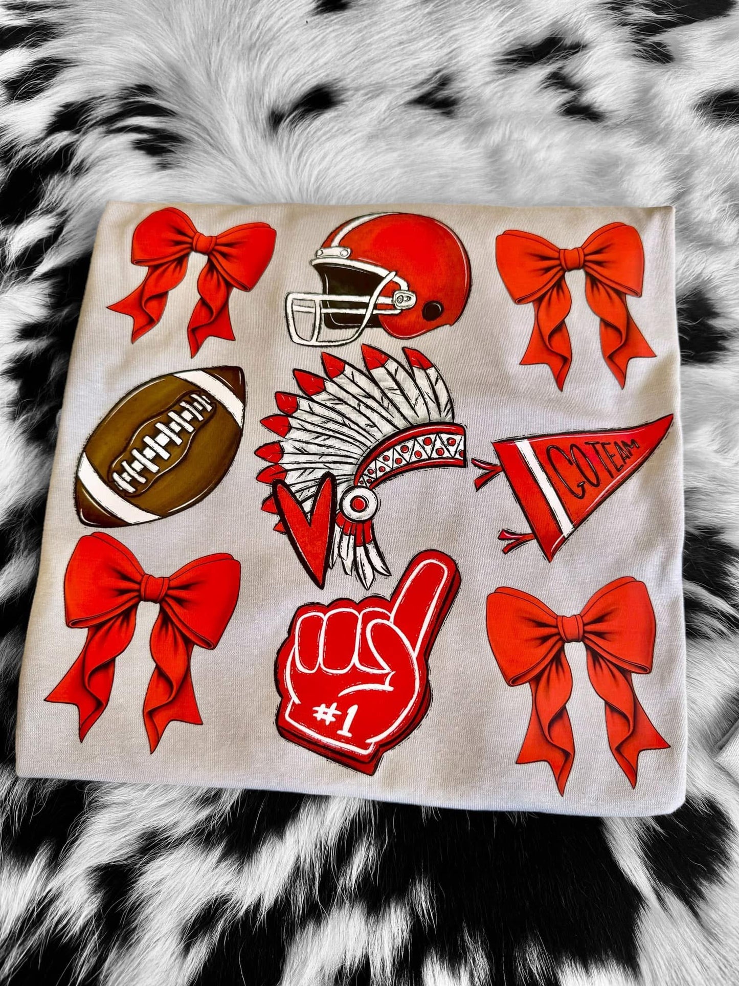 Red Football Tee
